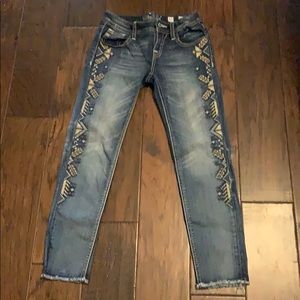 Miss Me Girls Jeans with tribal designs size 10